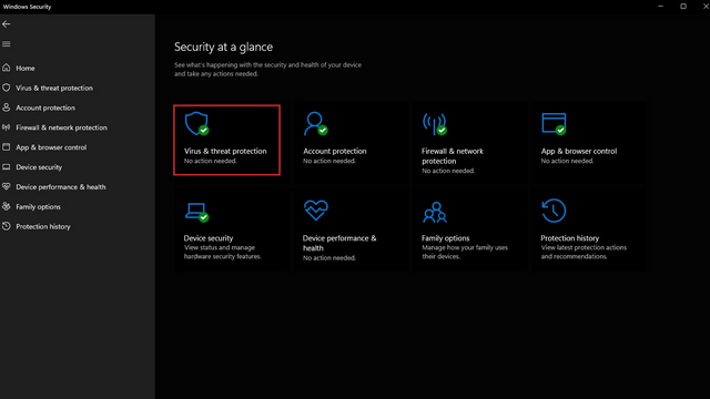 protección contra virus y amenazas seguridad de windows