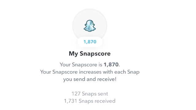 what is snapchat score