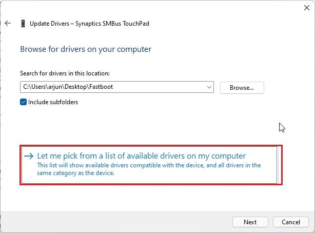 4. Re-install the Driver (Mouse and Touchpad)