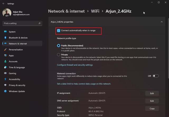 3. Connect Automatically to the WiFi Network