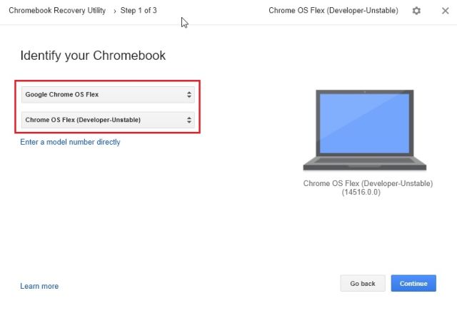Перенесите Chrome OS Flex на USB-накопитель