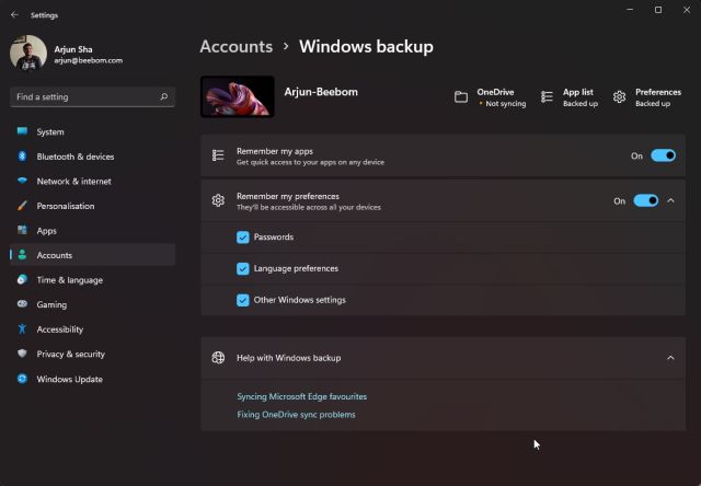 windows backup