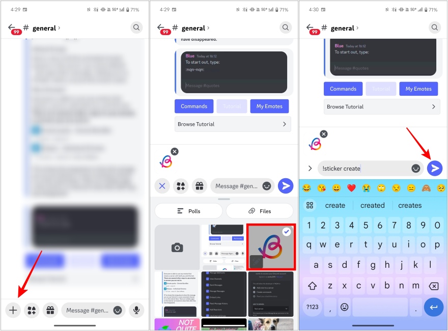 Add Custom Sticker with Discord Mobile
