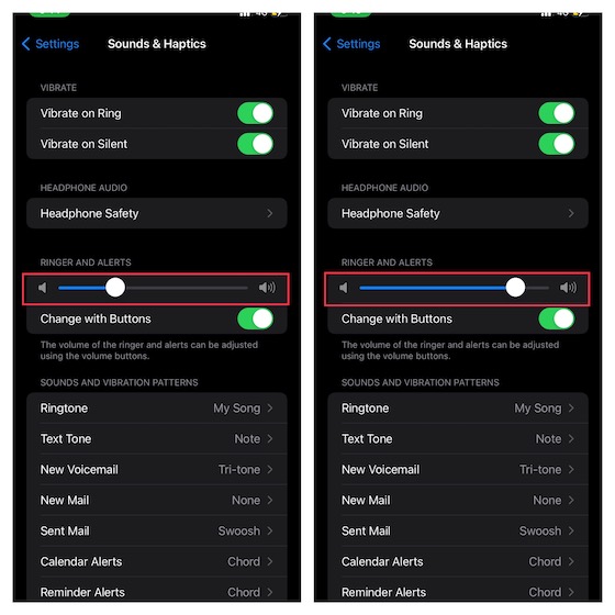 Adjust alarm sound on iPhone