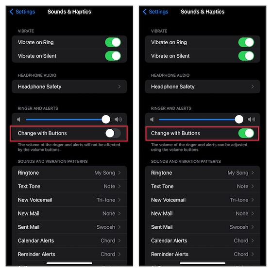 Adjust alarm sound using Volume Buttons on iPhone