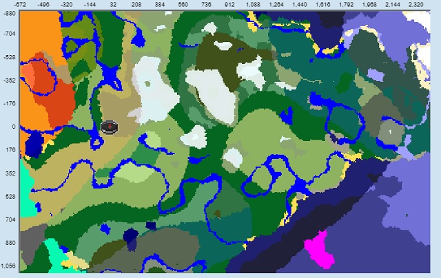 minecraft all biomes map