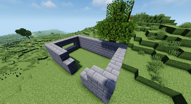 Minecraft हाउस की दीवारों का निर्माण