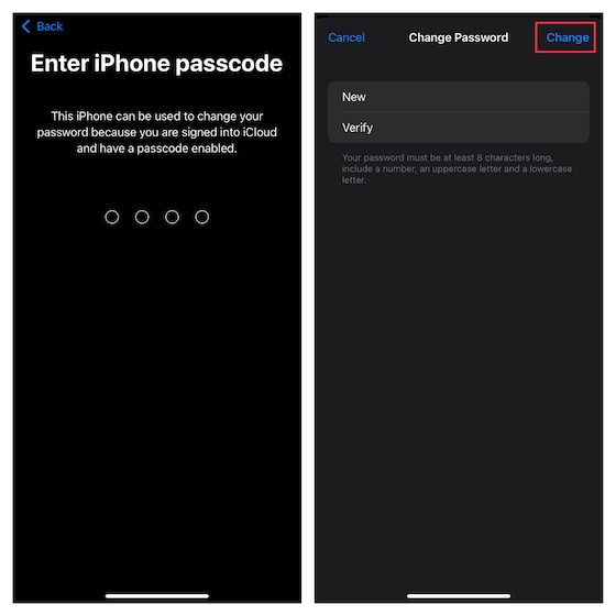 Confirmer Les Modifications Du Mot De Passe De L'Identifiant Apple