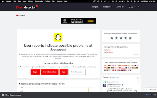 Check Snapchat Server to Ensure It's Not Facing Outage 
