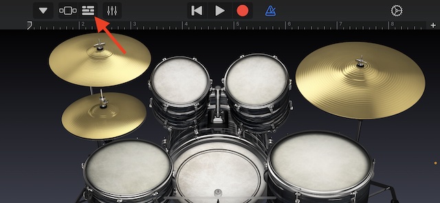 Project icon in GarageBand app on iOS
