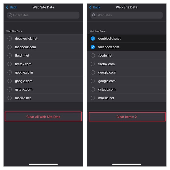 Clear Cookies in Mozilla Firefox on iPhone and iPad