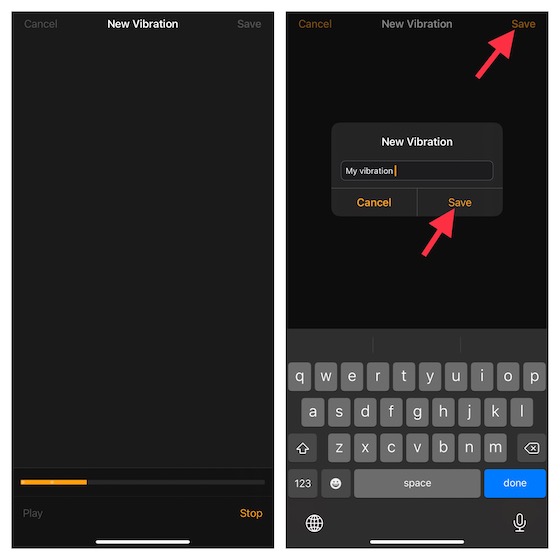 Create custom vibration sound on iPhone