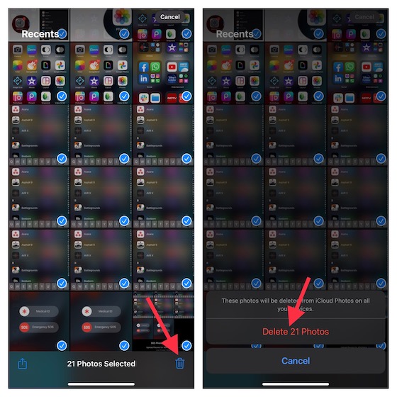 Delete all Photos from iPhone and iPad