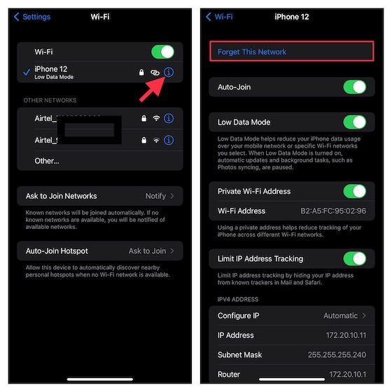 Olvídese de la red Wi-Fi y vuelva a conectarse