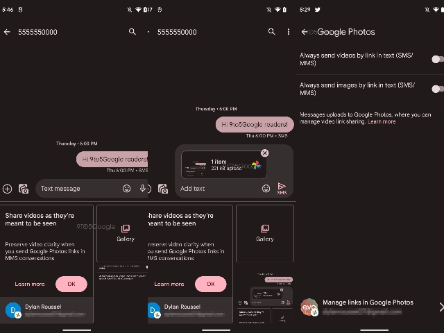 Google Messages Might Soon Get a New Navigation Drawer, Google Photos Uploader