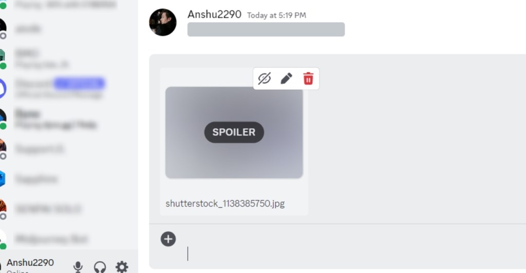 Hidden Spoiler Image on Discord