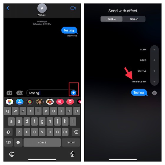 Hide iMessage using Invisible Ink on iPhone and iPad