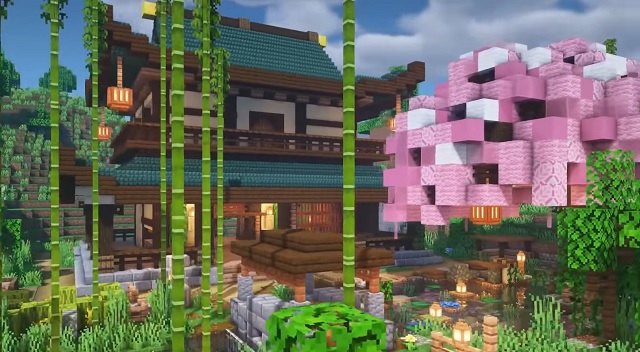 How to Build a Japanese House Tutorial in Minecraft