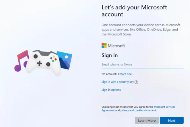 how to create local account when installing windows 11