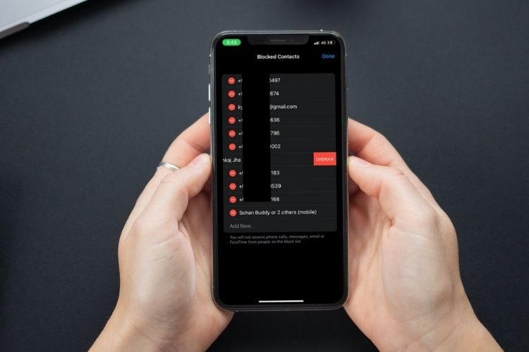 how to see last blocked number on iphone