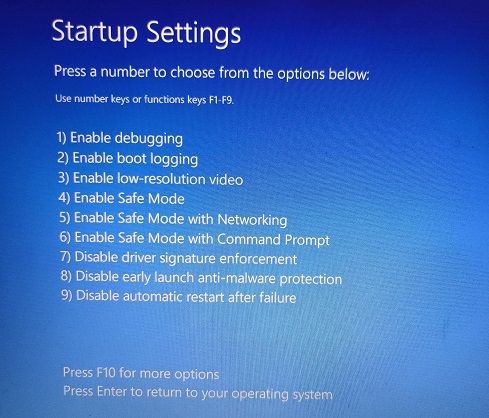 6. Boot into safe mode (for PCs unable to connect)