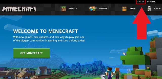 تسجيل الدخول إلى حساب Minecraft
