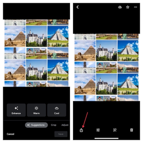 Edit and share collages using Google Photos