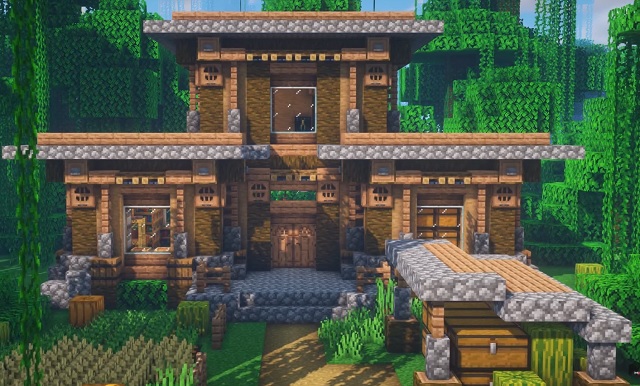 Minecraft כיצד לבנות בית ג'ונגל
