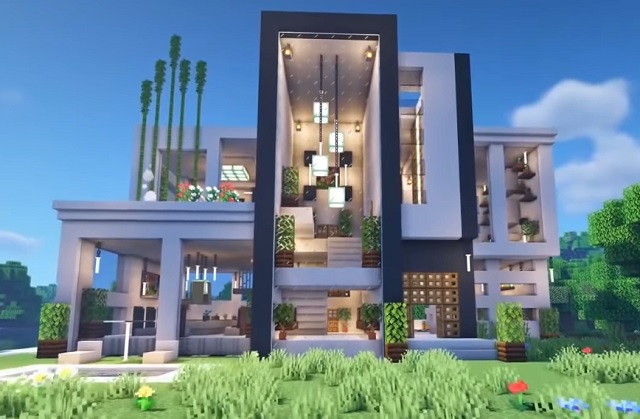 coolest minecraft modern house