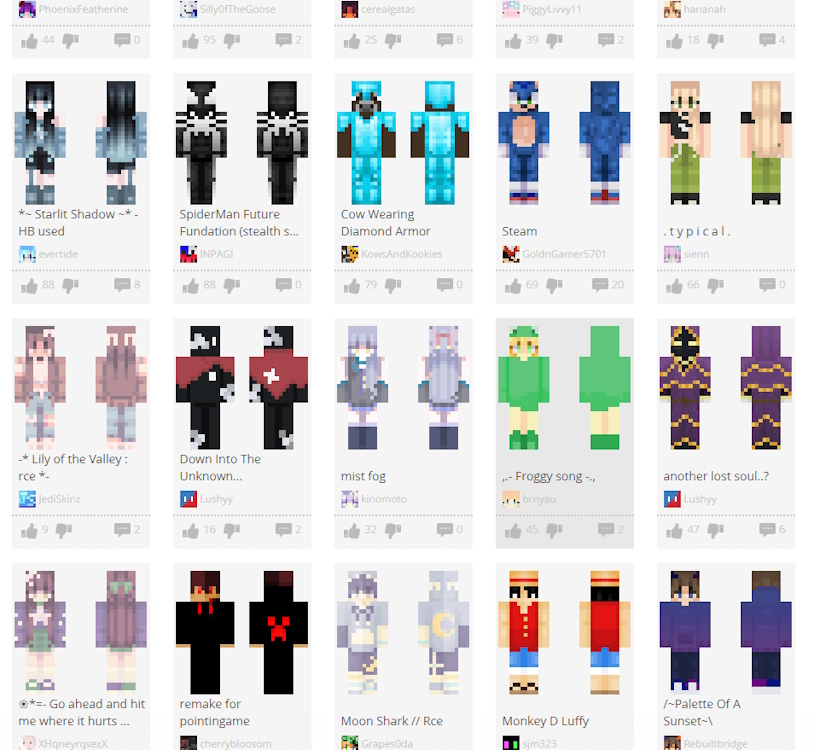 Skindex - The Largest Collections of Minecraft Skins