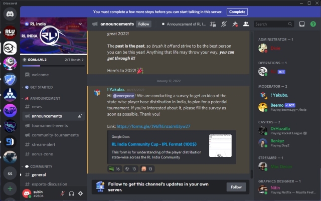 Discord League Connection Example – Discord