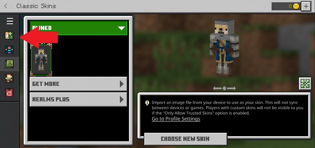 Save MCPE skin