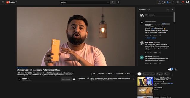 YouTube Tests New UI to Enable Users Read Comments While Watching Videos on Desktop