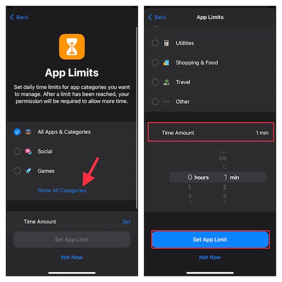 Set App Limit on iPhone and iPad