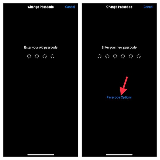 Set up 4 digit passcode on iPhone and iPad