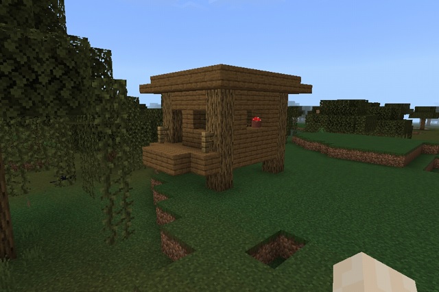 Spawn near Witch hut -  Minecraft 1.18 Seeds for PS4 and Xbox