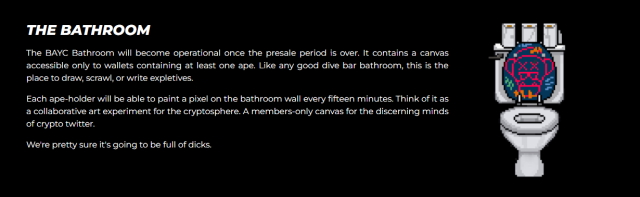 The bathroom apes