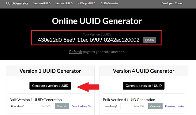 uuid generator minecraft