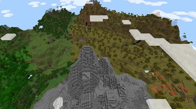Spot de montagne unique - Minecraft 1.18 graines pour PS4 et Xbox