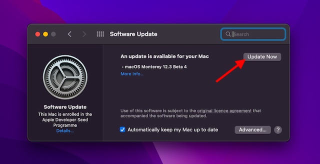 Update software on Mac