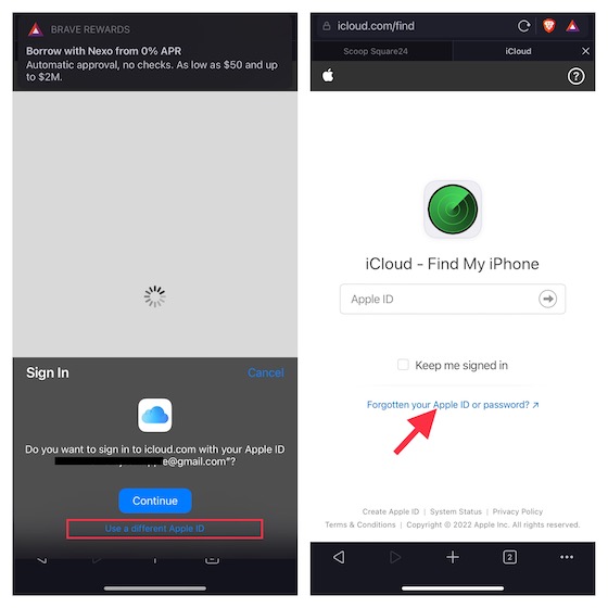 Use Find My iPhone App to Reset Apple ID Password