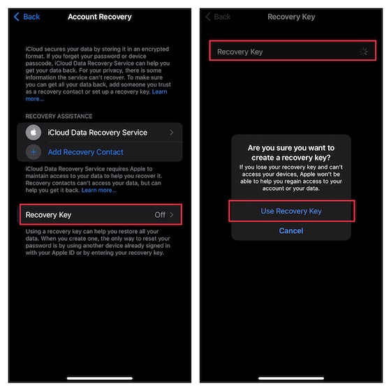 Use Recovery Key to Reset Your Apple ID Password