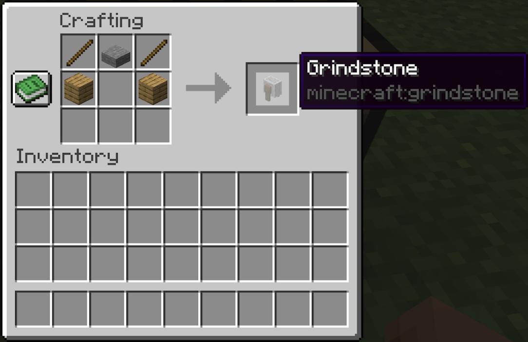 Grindstone crafting recipe