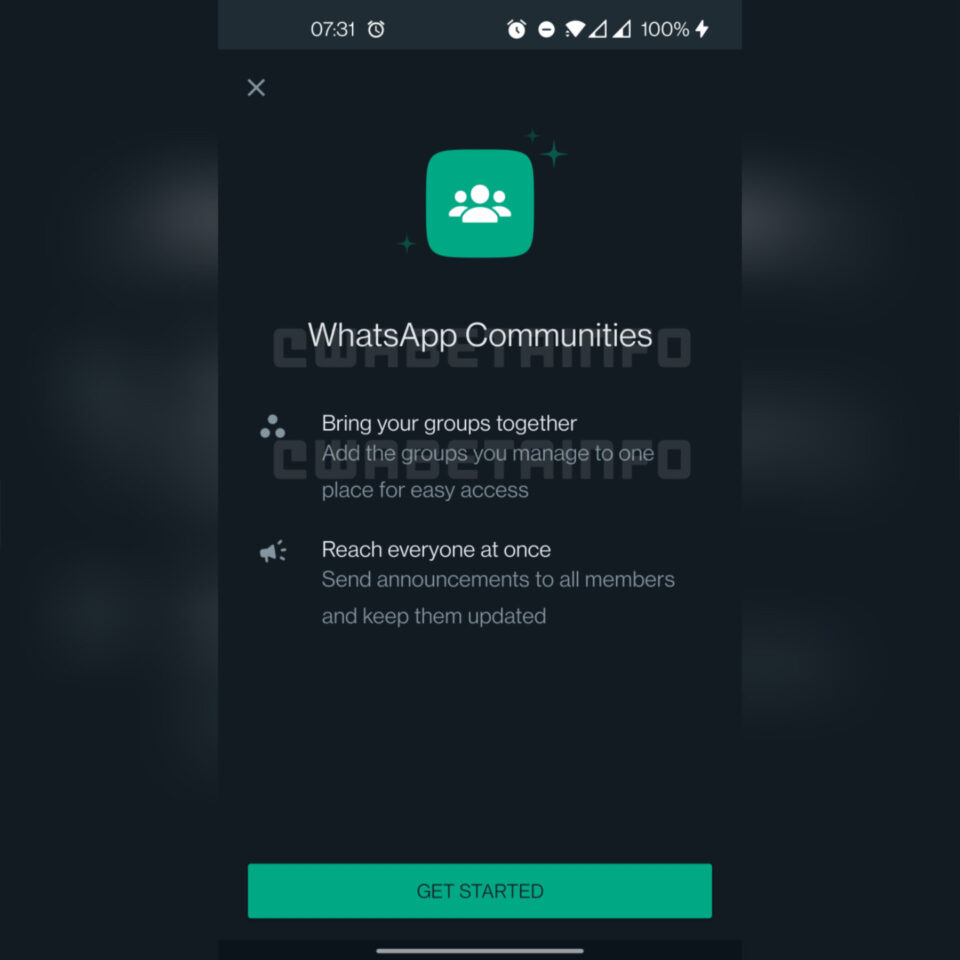 whatsapp communities feature in whatsapp for android beta