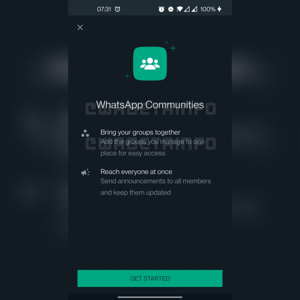 características de las comunidades de whatsapp en whatsapp para android beta