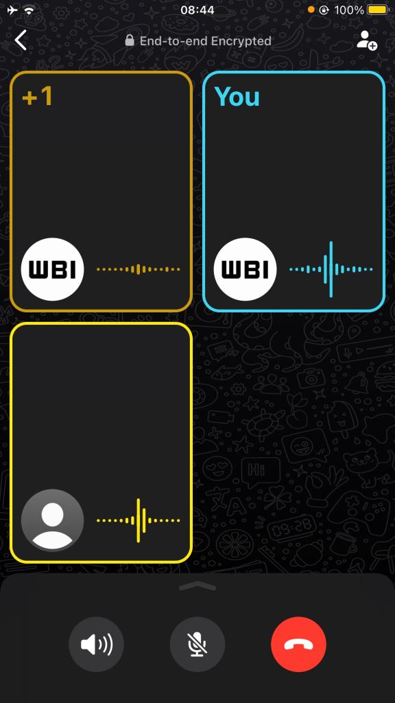 whatsapp group voice call UI change test