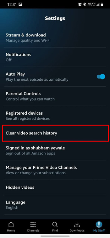 Effacer L'Historique Des Recherches Sur L'Application Mobile Prime Video