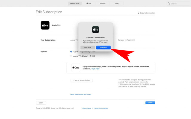 Confirmer L'Annulation De L'Abonnement Apple Tv+ Sur Mac