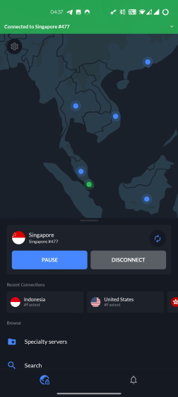 connect to soft launch region vpn like singapore