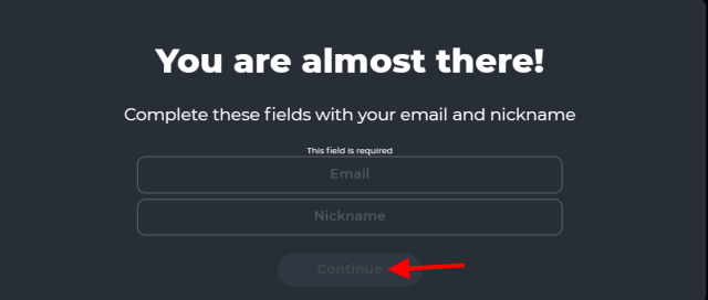 continue button
